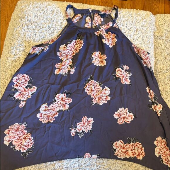 Torrid Floral women's tank top in Blue and Pink - Picture 1 of 5